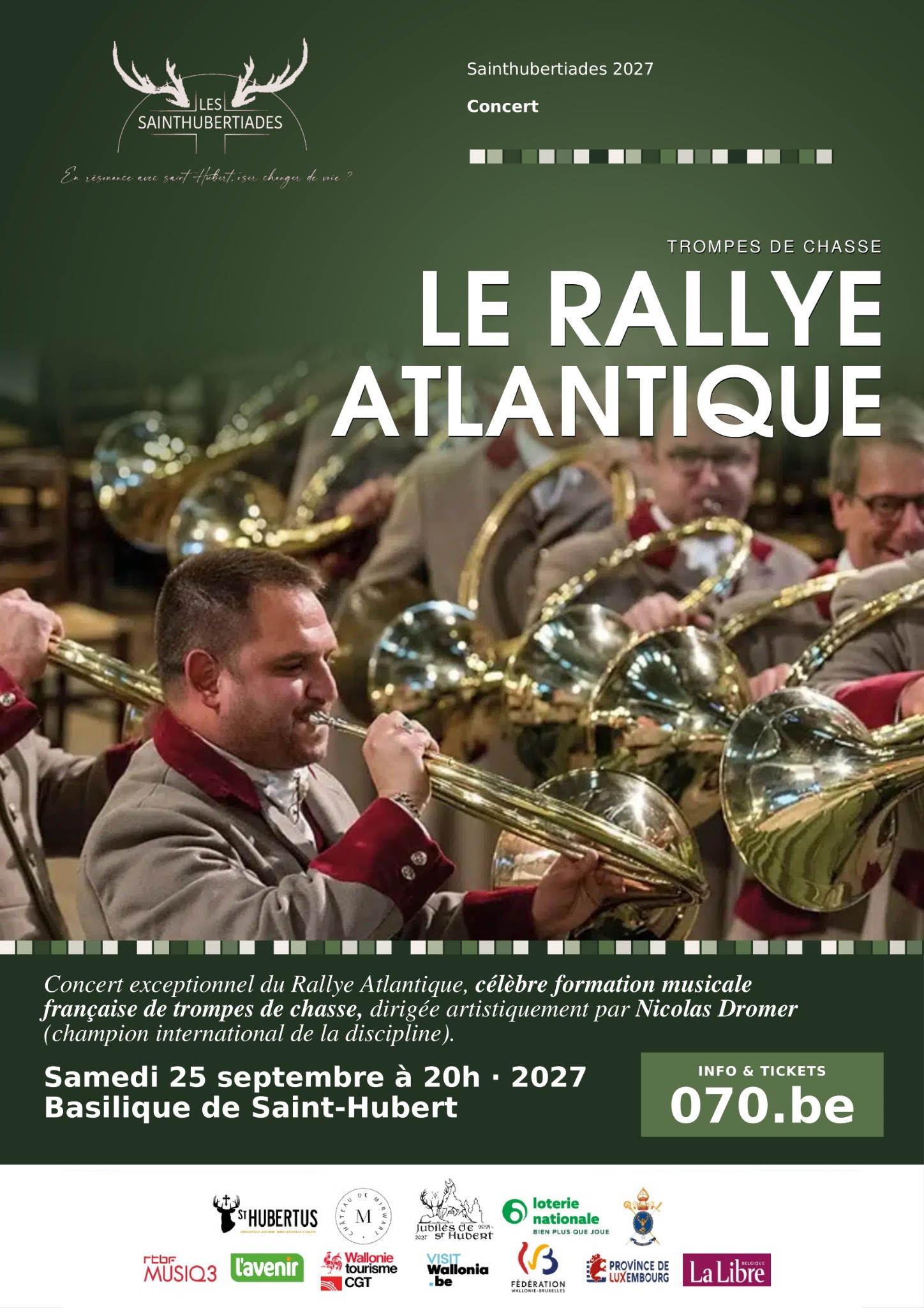 Affiche du concert de trompes de chasse du Rallye Atlantique